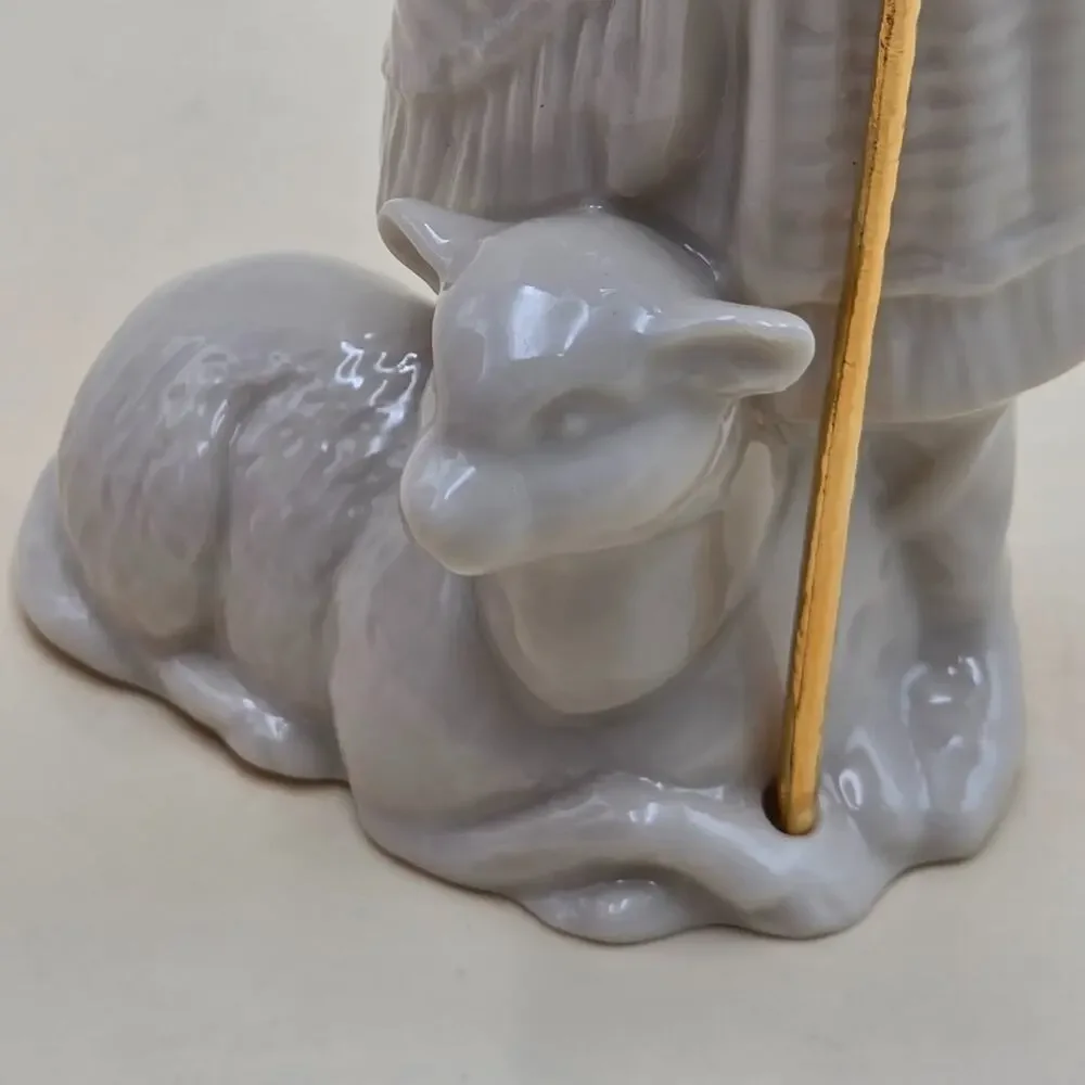 Lenox Shepherd with Staff China Jewels Nativity 6.5